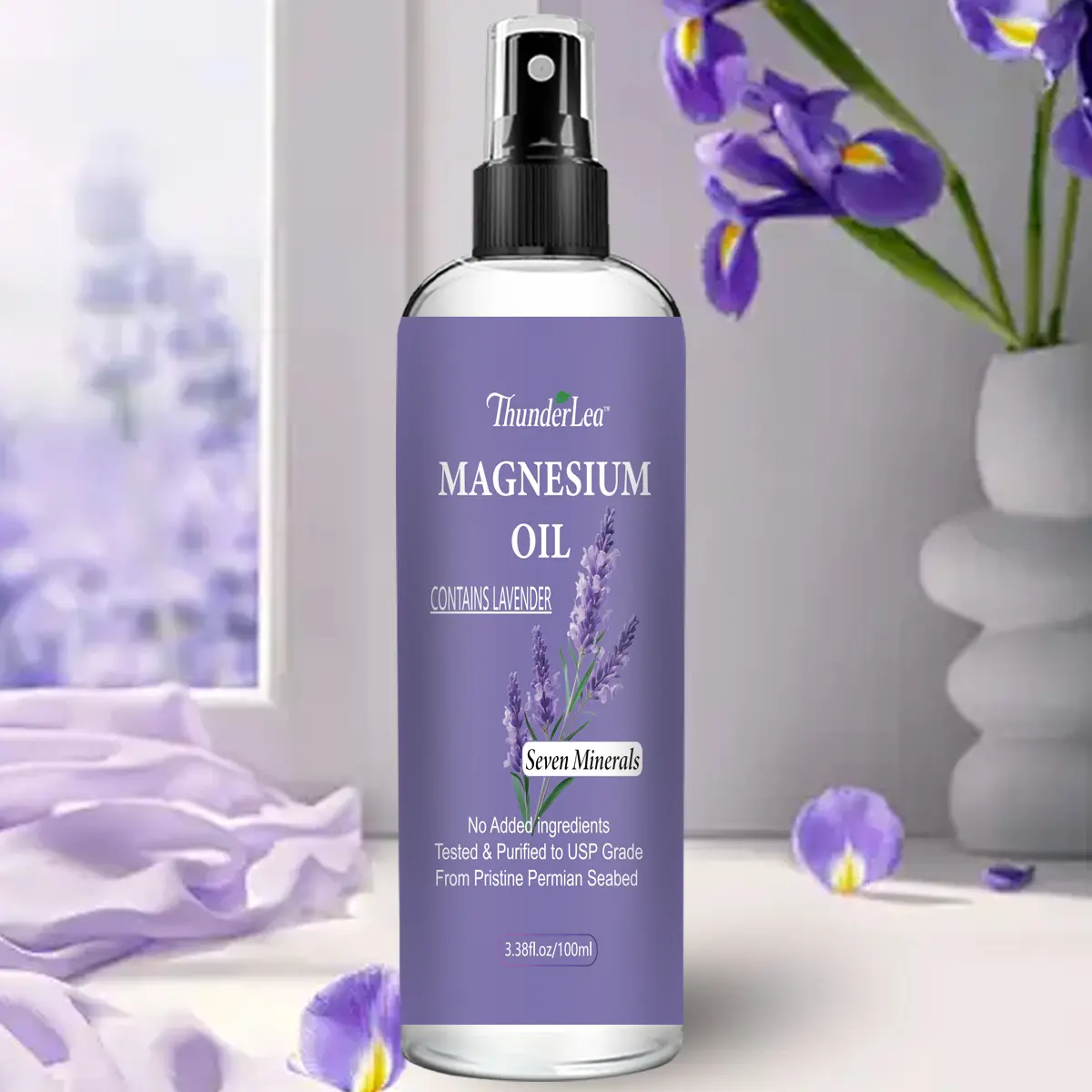 Magnesium Oil Spray for Feet, Soothing Oil, Body Care Oil, Ancient Mineral Magnesium Oil Spray, Localized Magnesium Supplement for Skin & Body, 3.38 Fl.oz