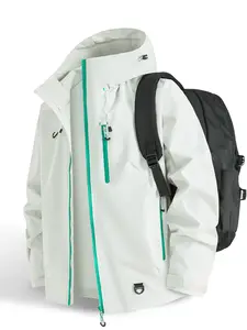 2026 New Outdoor Hooded Jacket Couple Windproof Waterproof Breathable Comfort Fashion Solid Color Spring Autumn Hiking Coat Sport Outdoor Clothing