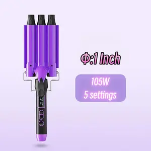 Professional Curling Iron Wave Hair Digital Display 30 Second Rapid Heating Ceramic Coating for Uniform Temperature