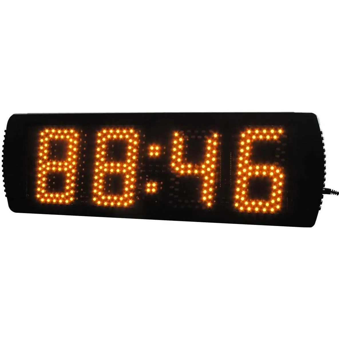 AZOOU 5-inch 4-Digit LED Digital Race Timing Clock, Yellow Decor Clock with Count-Up/Countdown Timer, 12/24-Hour Minute Display for Sports & Outdoor Use, Digital Clock