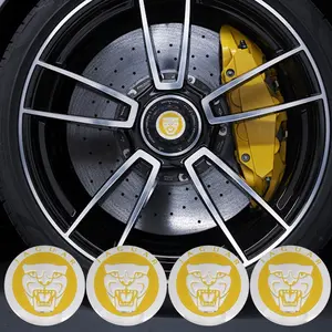 4pcs 56mm Car Wheel Center HUB Cap Emblem Stickers, Decorative Decals for Jaguar Xf Xj F-Type E-Type F-Pace E-Pace X-Type S-Type Xkr