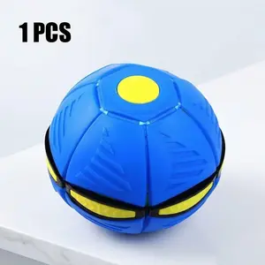 1 pack, magical fun frisbee ball, with six-color LED pop-up flying discs toy, boys and girls bouncing ball, suitable for throwing and bouncing, outdoor family interactive educational toy, party event gift