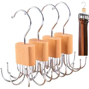 Belt Hanger,4 Counts 360° Rotating Belt Hanger,Durable Belt Storage Rack, Home Organizer for Belts,Scarves,Ties, Tank Tops, Bras