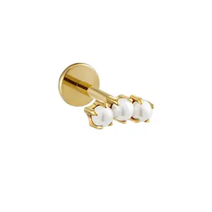 Selene Pearl Climber Flat Back Stud