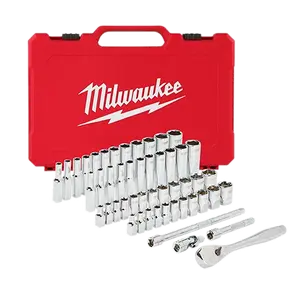 Milwaukee 48-22-9004 1/4" Drive 50pc Ratchet & Socket Set - SAE & Metric