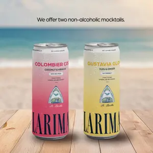Larimar 4 Pack - Colombier Coco  | Coconut & Hibiscus with Sea Moss. No Added Sugar and Naturally Sweetend with Agave