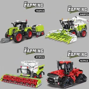 767+ Pcs Harvester Tractor Vehicle Building Set, Creative Building Block, Artistic Desk Decor, Ideal Gift for Christmas, Halloween, Thanksgiving, New Year, Birthdays