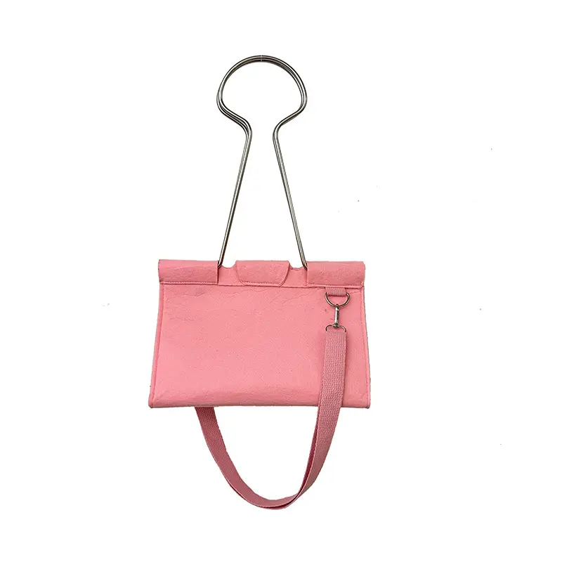 Fashion Crossbody Pouch - Whimsical Binder Clip Shaped Shoulder Bag for Women, Unique Girly Accessory, Creative Gifts for Women for Parties, Fashionable Unique Bags, Accessories For Women tiktokshopbacktoschool