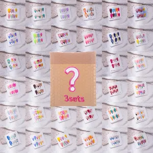 Handmade nail polish set Nail Art includes three random almond-shaped nails (only almonds) without glue. Three sizes are available for selection Almond Fake Nails Handmade Press On