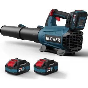 Leaf Blower Cordless - 630CFM/160MPH, 21V  Electric Cordless Leaf Blower with 2 x 4.0Ah  and Charger,   Leaf Blowers for Lawn Care, Patio, Yard, Dust, Snow