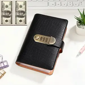 A6 Savings Notebook with Lock, 1 Count Small Cash & Finance Notebook, Savings Challenge Planner for Storing Money and Important Information