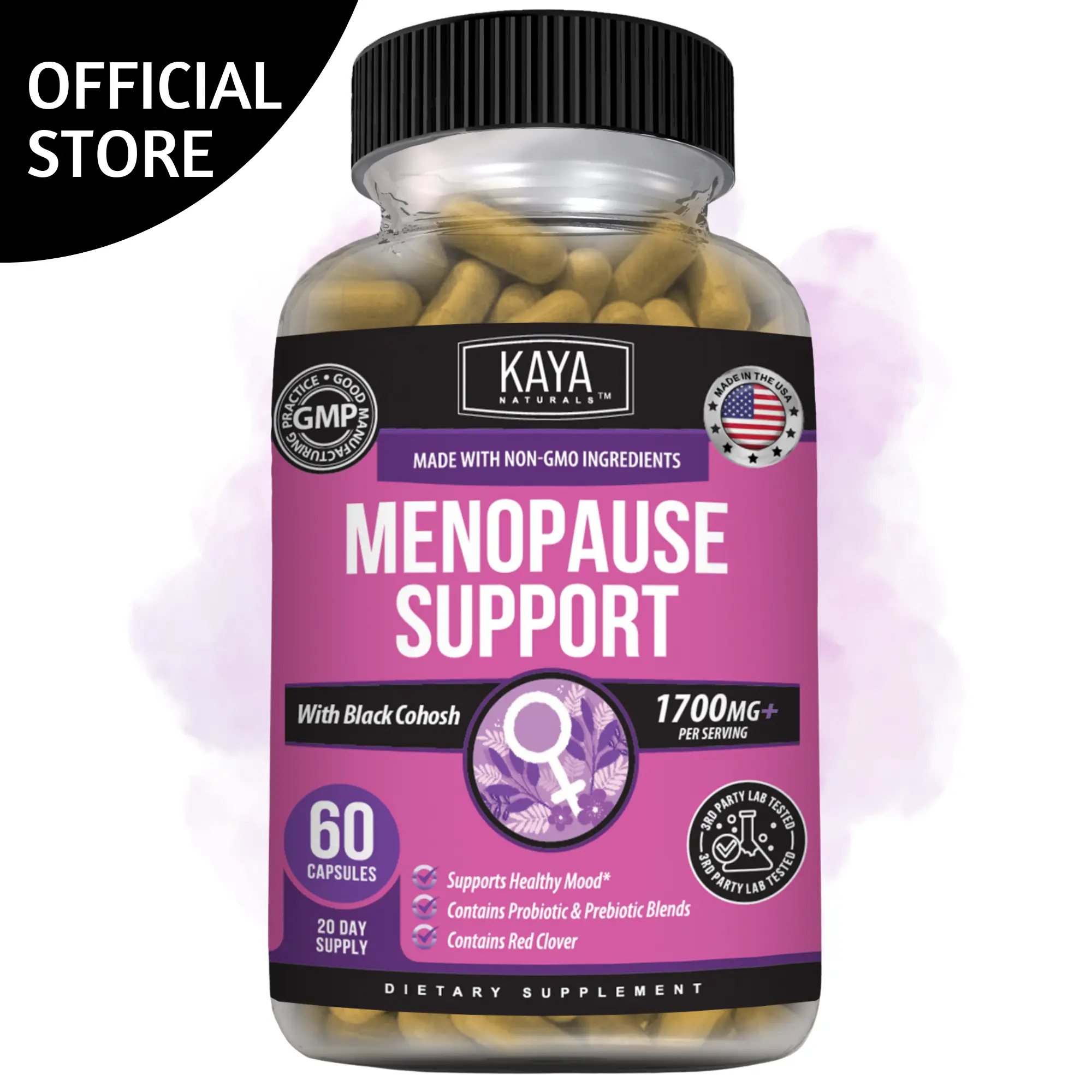 Kaya Naturals Menopause Support | Women’s Daily Wellness Supplement | Botanical Blend