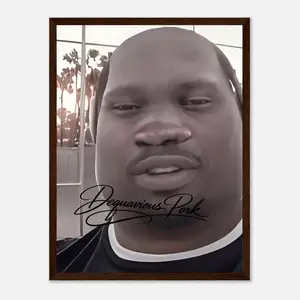 (LIMITED EDITION) SIGNED Dequavious Pork Framed Premium Matte Paper Wooden Poster