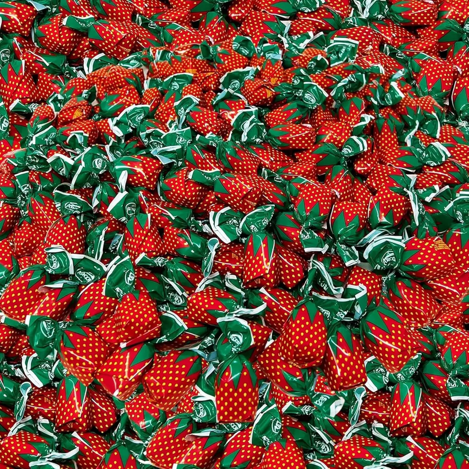 Strawberry Hard Candy Filled With Real Fruit Pulp - 1 lbs - Strawberry Flavored Bon Bons Filled with Real Strawberry Pulp - American Vintage Candy Snack  - Individually Wrapped, 16 oz.