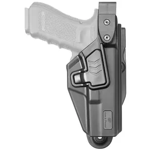 GunFlower Retention Security Holster Compatible with G17 Gen3-5, G19 Gen3-5, G19X, G23 Gen3-4, G22 Gen3-4, G31 Gen3-4, G32 Gen3-4, G44, G45,Right hand