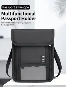 New Travel Crossbody Passport Bag, Multi-Functional RFID Blocking Anti-Theft Neck Wallet, Unisex, Mother's Day Gift, Couple Gift