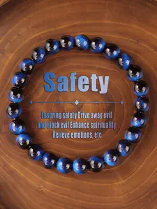 Natural Crystal Blue Tiger Eye Beads, Hand Selected Crystals, Enhance Spirituality, Reduce Emotions, Safe Protection Jewelry Gift for Friends