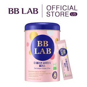 [BB LAB] Collagen Powder S Plus Halal, Low Molecular Korean Collagen Powder Stick Supplement, Marine, Fish Collagen Peptides, Vitamin C, Glycine, Fast Absorption, Grapefruit Flavor (2g x 30 sticks)