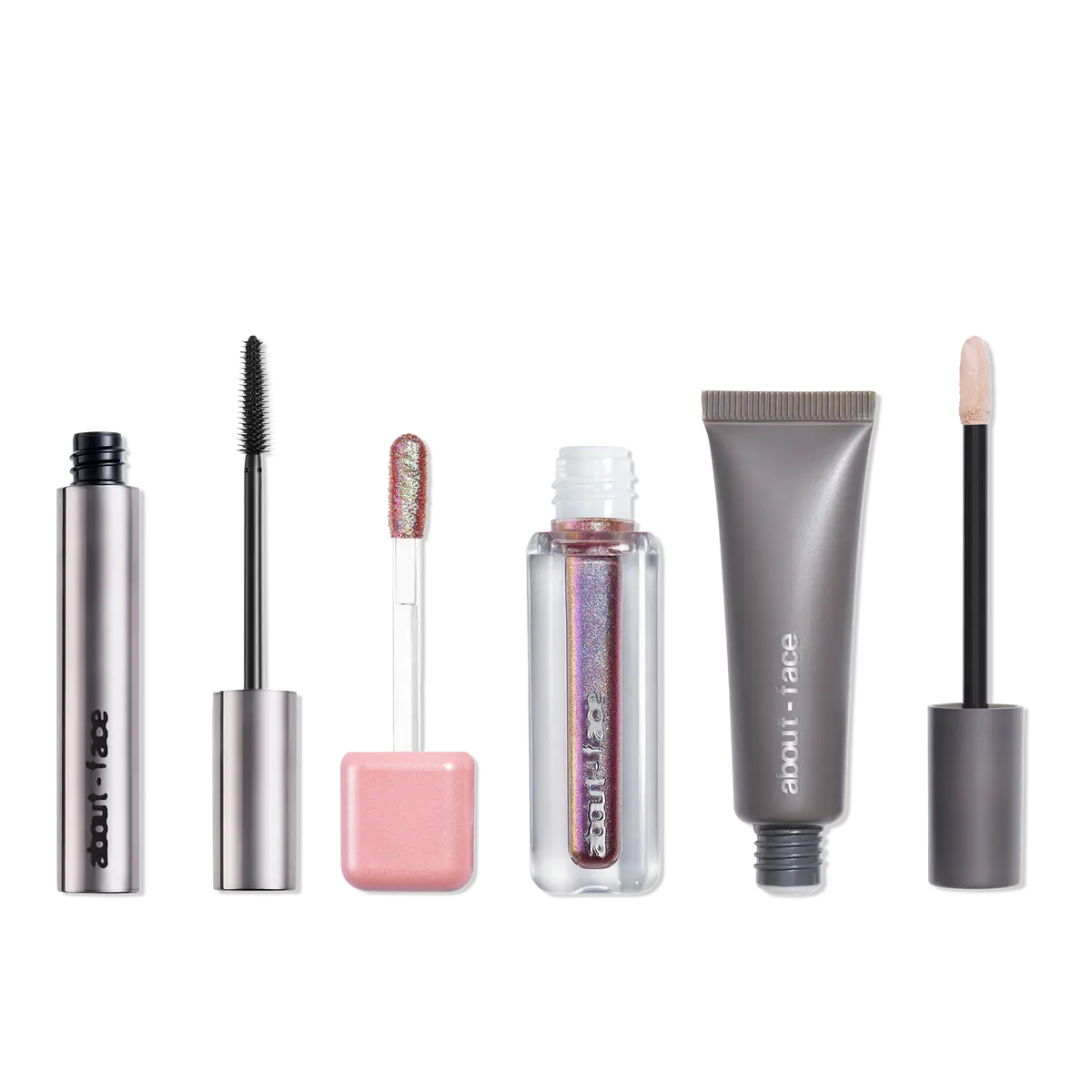 About-Face Holographic Eye Trio – Volumizing Mascara, Eye Primer & Eye Paint About-Face Holographic Eye Trio – Volumizing Mascara, Eye Primer & Eye Paint