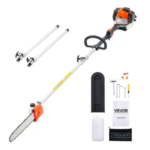 【Spotlight Day】VEVOR Gas Pole Saw, 25CC 2 Stroke Gas Powered Pole Saws with 12 in Cutting Bar, Cordless Tree Trimmer with 23 fl.oz Fuel Tank, 7 to 12 ft Extendable, Powerful Chainsaw for Tree Trimming Pruning