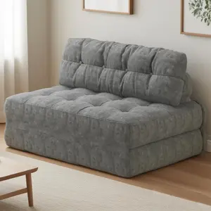 Folding Sofa Bed with Pillow, Floor Folding Couch, Memory Foam Fold Out Chair Bed and Futon Floor Couc, Full Corduroy, Portable Fold Out Couch, Foldable Mattress Back Support