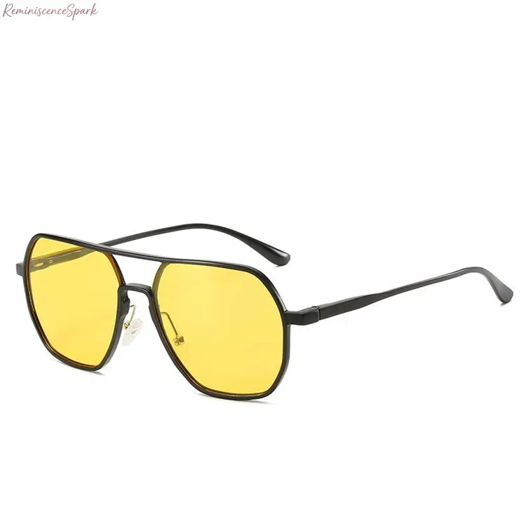 Unisex 2026 Double-Bridge Classic Streamlined Aviator Sunglasses, All-Season Photochromic or Night Vision Options, Lightweight Metal Frame, UV400 Sun Protection, Anti-Glare Lightweight Sports Eyewear for Driving, Outdoor Activities