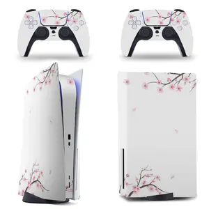 Premium Aesthetic Vinyl Wrap Skin for PS5 & Slim (Disc/Digital), Custom Console Setup Protector Film, Controller Cover, Console Accessories