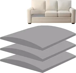3 count Couch Cushion Support for Sagging Seat 20'' x 20'' Curved High-Density  Supporter Board for Furniture Seats Under Cushions Sag Repair (Gray)