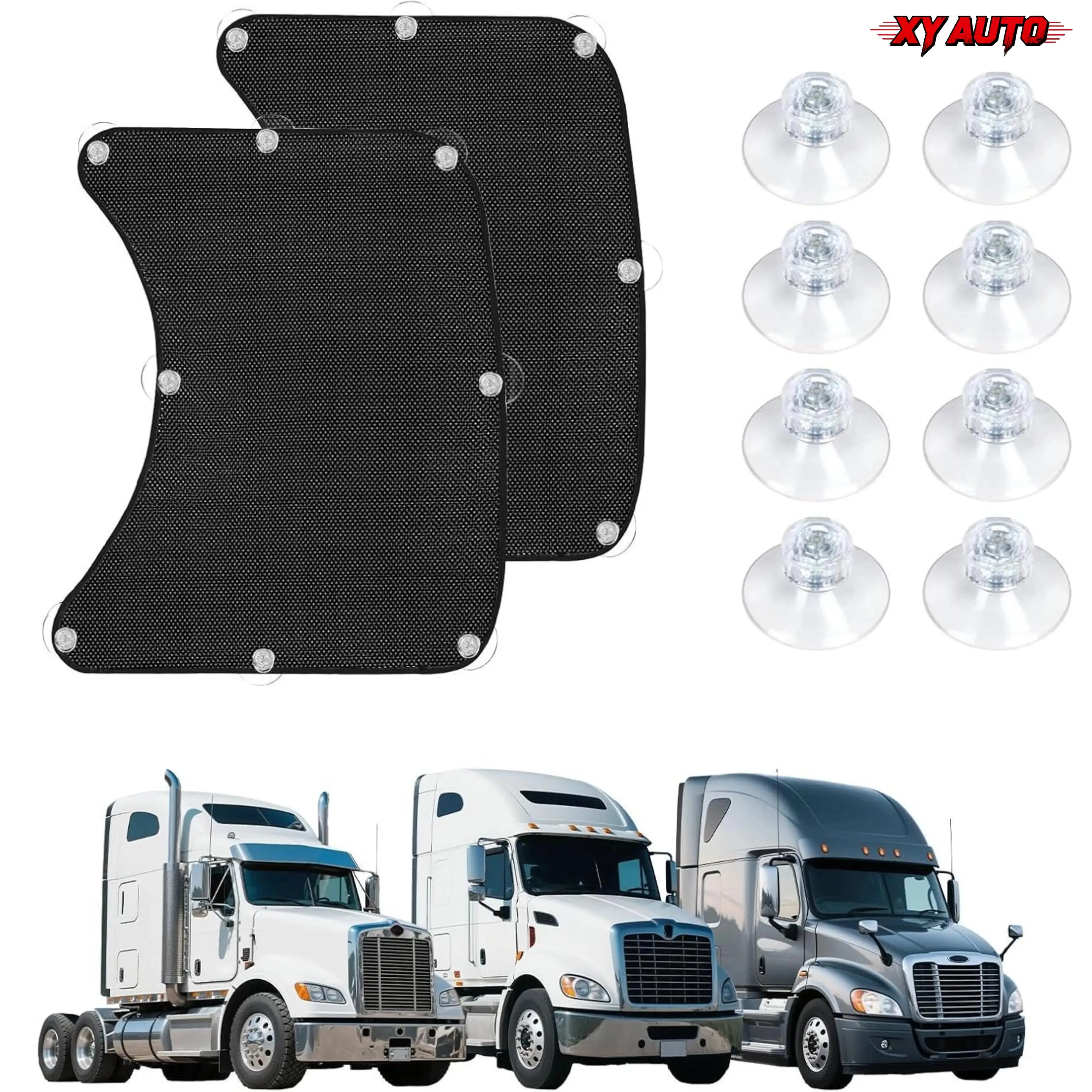 Semi Trucks Window Shades, Side Window Sun Shade Suitable for Freightliner Cascadia, Peterbilt 579, Kenworth T680, etc, Sunshade and Sun Protection Semi Truck Accessories