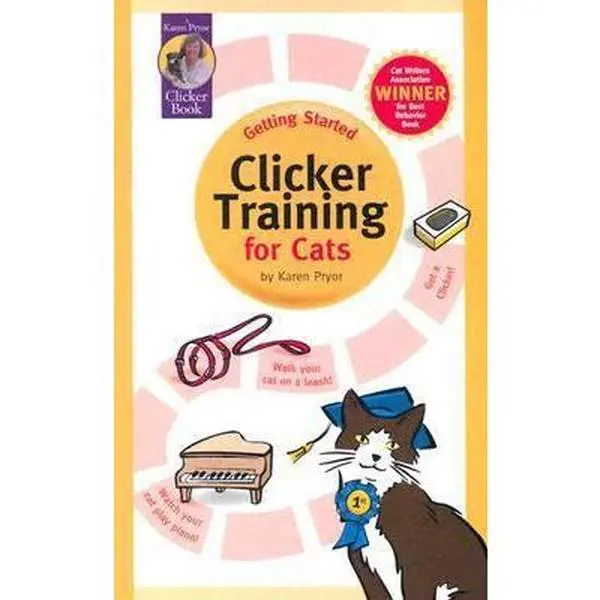Used Book - Getting Started: Clicker Training for Cats by Karen Pryor (Softcover, 81 Pages, Very Good Condition) - English, Enhances Cat Attitude, 0.51 Pounds