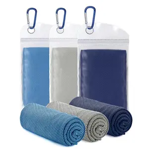 Cooling Towel, 3 Counts/set Soft Breathable Chilly Towel, Microfiber Towel for Yoga, Sport, Running, Gym, Camping, Fitness, Workout & More Activities