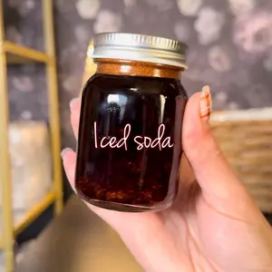 MADE LIVE Iced Soda (of your Choice) Snowglobe Cup Custom Made - Acrylic Tumbler, Lid and Straw