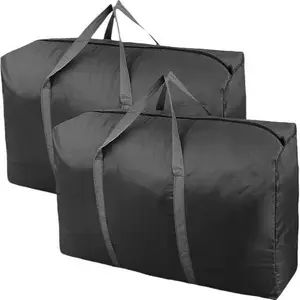 100L Extra Large Storage Bags (2 Pack) – Heavy-Duty Moving Bags with Zippers & Handles for Storage, Travel, Camping & Organization