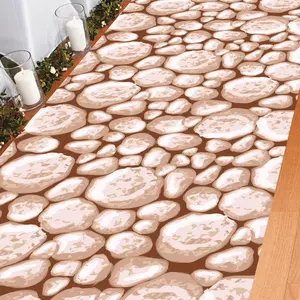 3 Ft. x 100 Ft. Cobblestone Path Pattern Plastic Aisle Runner