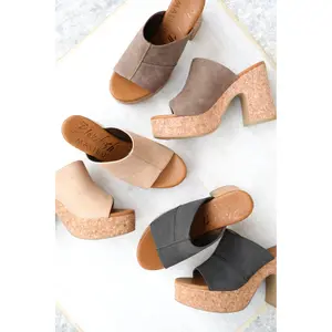 Restock! Blowfish Poznan Chunky Cork Platform Heel Slides