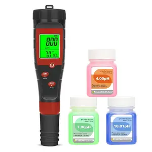 Digital pH Tester for Water, pH Meter for Hydroponic Water, TDS Tester EC PPM Test for  Nutrients, 4-in-1 Meter for Conductivity, pH Pen for Drinking Water, DWC, Indoor