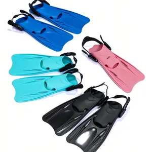 High-End Adjustable Frog Shoes, Long Adult Swimming Fins, Silicone Diving Flippers, Beach Essentials, Pool Floats, Diving Gear