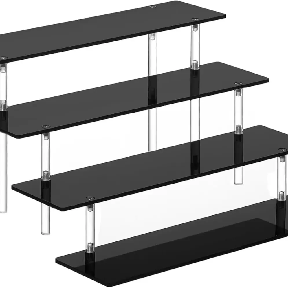 Organizer Stand 4 Tier Perfume Acrylic Risers Display Stands, Display Risers, Perfume Shelf Dessert Display for Party, Figure Stand Funko POP Shelves