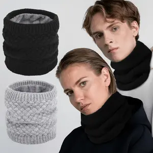 2PCS Women's Men's Thick Windproof Winter Scarf - Soft Elastic Neck Warmer Face Mask Converter, Double-Layered Warmth, Infinity Loop Scarves for Skiing, Outdoor Activities, Christmas Gifts