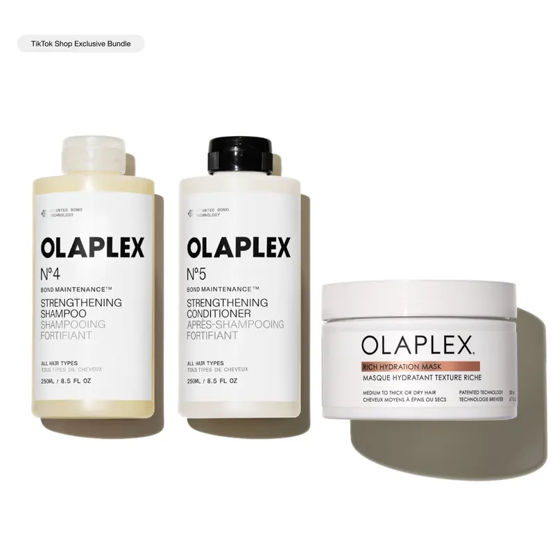 OLAPLEX Rich Girl Set - Nº.4 Shampoo, Nº.5 Conditioner + Rich Hydration Mask for Dry Hair