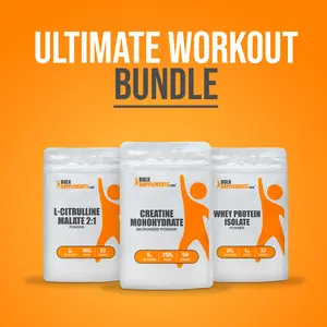 BulkSupplements Ultimate Workout Bundle - Creatine - L-Citrulline Malate 2:1 - Whey Protein Isolate Fitness Edible
