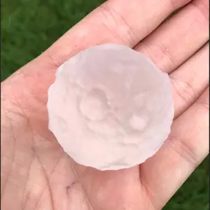 Clear Quartz Crystal Moon Carving