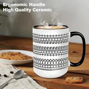 Hidden Message Coffee Mug, Novelty Coffee Mugs for Women and Men, Funny Birthday/White Elephant Gifts, Unique Office Prank Gag Gift for Coworkers and Coffee Lovers - White Black
