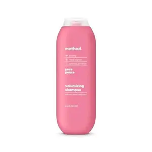 Method Pure Peace Volumizing Shampoo - For Thicker, Fuller and Visibly Hydrated Hair - Sulfate Free and Safe for Color-Treated Hair - 14 oz