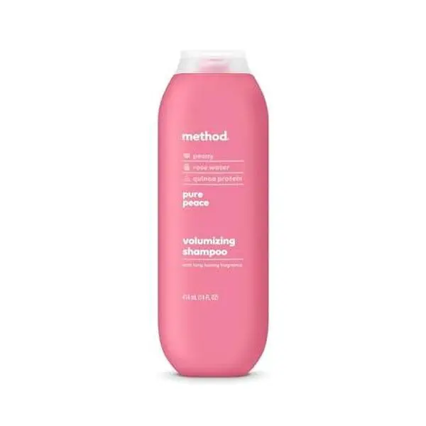 Method Pure Peace Volumizing Shampoo - For Thicker, Fuller and Visibly Hydrated Hair - Sulfate Free and Safe for Color-Treated Hair - 14 oz