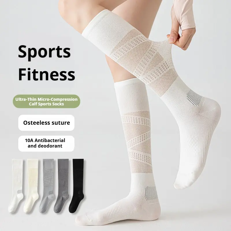 Women's 2-Pair Ultra-Thin Breathable Mesh Compression Socks - Odor-Resistant, Mild Compression, Seamless Toe - for Sports, Fitness, Running