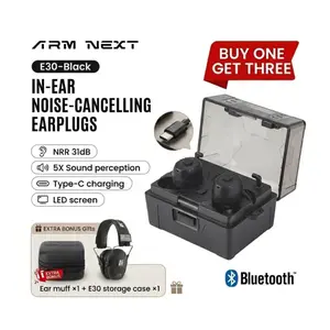 (A Free gift) shooting In-Ear Tactical Bluetooth Earbuds with Active Noise Cancelling NRR27dB Superior Sound Isolation for Hunting & Field Operations Waterproof Headphones Tactical Gear Charging Automatic Electronic Audio Protection