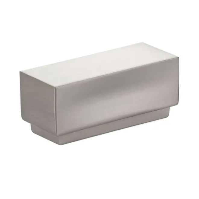 1 in. Center to Center Cinder Cabinet Knob, Satin Nickel - 2.25 in.