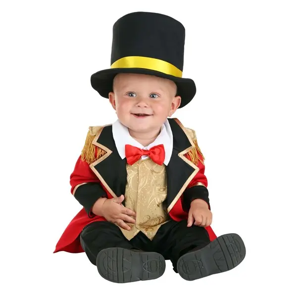 HalloweenCostumes Infant Ringmaster Costume Outfit, Baby Clothing Jumpsuit with Diaper Snap, Polyester Blend Material