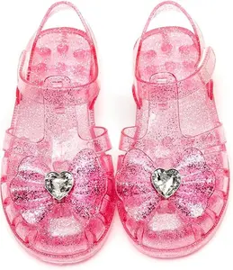 Girls Sandals for Kids Summer Costume Princess Dress Flat Breathable Waterproof Fisherman Gladiator Soft Jelly Shoes For Girl Closed Toe Beach Flat-Sandals For Toddler Little Kid Big Kids